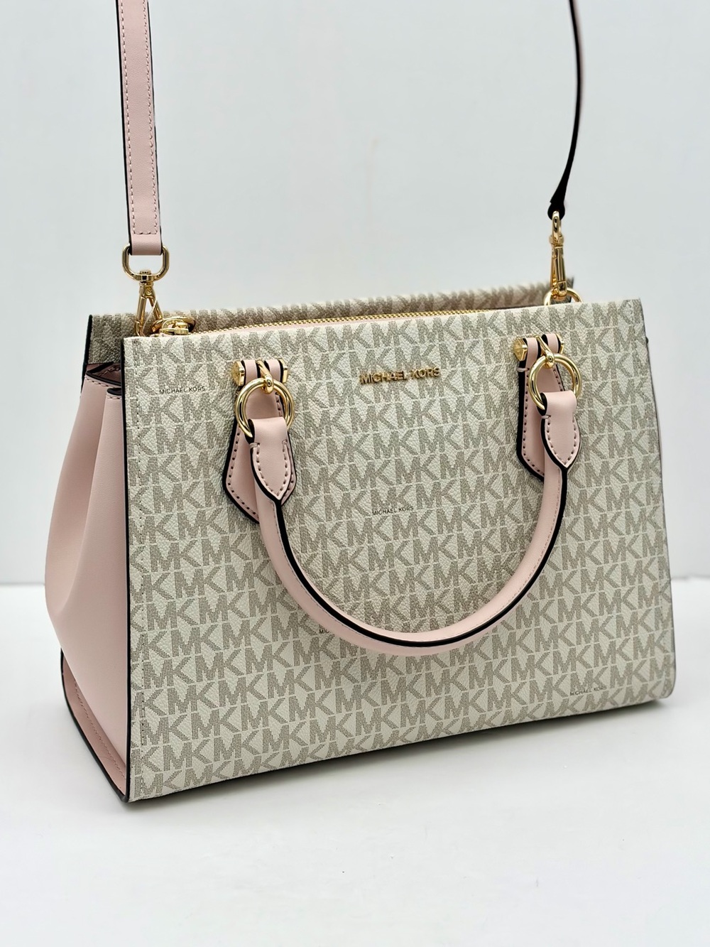 Michael Kors Marilyn Medium Signature Logo Convertible Satchel Crossbody Bag NWT - Picture 11 of 16